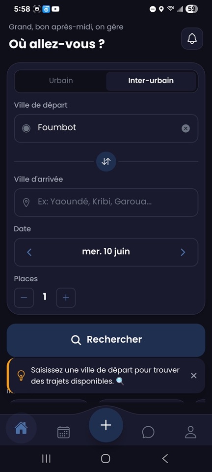 Recherche de trajet